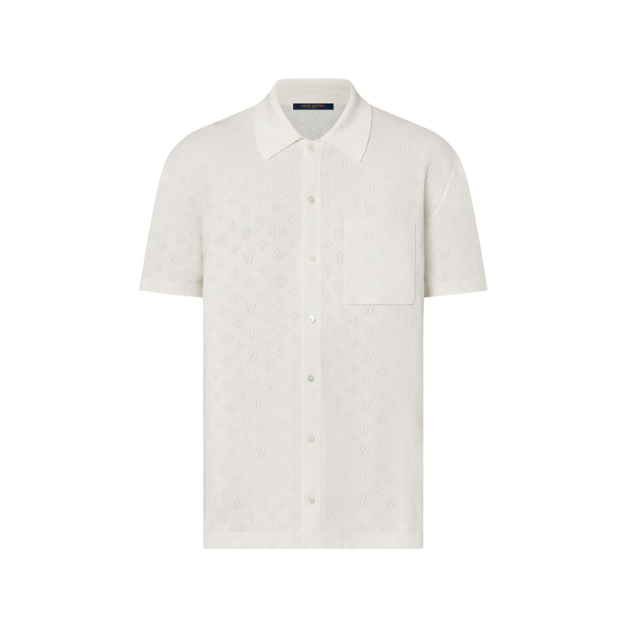 Monogram Pointelle Short-Sleeved Shirt - Ready-to-Wear 1AHWLF